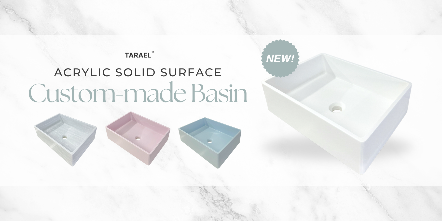 อ่างหินสังเคราะห์, Acrylic solid surface, basin, อ่าง custom-made